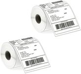 MFLABEL® 4x6 Direct Thermal Labels, Thermal Shipping Labels with Perforated, Commercial Grade, for Thermal Printer, 250 Labels/1 Roll, 2 Rolls