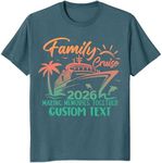 Custom Family Cruise 2025 T-Shirts, Birthday Cruise Tee, Family Making Memories Together Shirt, Family Trip Shirts, Youth Heather Deep Teal XLarge