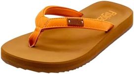 Flojos Billie Women's Flat Sandal, Orange/Tan 6 M US