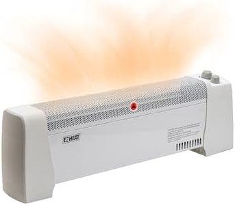 EZ-HEAT 1,500 Watt Baseboard Space Heater with Adjustable Thermostat, Dent-Proof End Panels, Overheat Protection, Tip-Over Switch, & Stay-Cool Body, CZ600