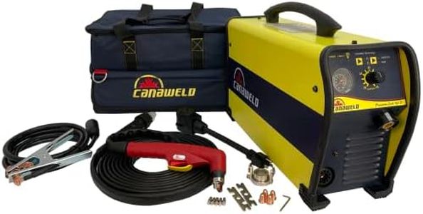 CANAWELD Plasma Cutter 45 Amp Made in Canada Inverter Pilot Arc Compact Air Cutting IGBT Controlled Portable 120 & 240 V CNC Compatible 20 ft Torch Clean Cutting 5/8" CSA/QPS Approved