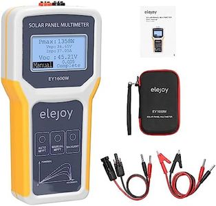 Domary 1600W Photovoltaic Panel Multimeter Solar Panel MPPT Tester Open Circuit Voltage Test Device Maximum Power Point Voltage Current Power Test Meter LCD Display with Backlight