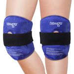 NEWGO Knee Ice Pack Wrap - Reusable Gel Ice Wrap for Leg Injuries, Hot Cold Pack for Post Knee Surgery, Joint Pain, Arthritis, Injuries, Swelling, Meniscus Tear, ACL (Blue-2)