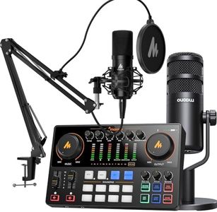 MAONO USB XLR Condenser Microphone Set: PC Computer Podcast Cardioid Metal Mic Kit with Software for Recording, Studio, Singing, YouTube (A04 Gen2+E2 Gen2+PD100)