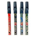 PURE GEWA Generation Boho Model Designer English Tin Penny Whistle in D Gift Pack (Green, Blue, Black) (Red) (700521)