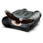 Night Vision Goggles 4K 112MP, Infrared Night Vision Binoculars with 12X Zoom, 5000mAh Rechargeable Battery, 64GB Card & 450m Viewing Range for Camping, Wildlife Observation & Security