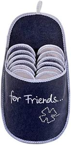 ONVAYA Zapatillas de huéspedes antideslizantes | conjunto de 6 | Zapatilla de fieltro | Para amigos felicidad hoja de trébol de brillo For Friends
