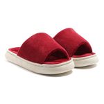 Slipper for Women Winter Flip Flop Cross Band Soft Wool Indoor Slides Girls Faux Fur Cozy Carpet Spa Home Slippers for Bedroom Sandals (Maroon,7Uk)