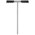 Stainless Steel Soil Probe Rod, 32-48 Inch Adjustable Ground Probe Rod T Handle Ground Rod Multifunctional Ground Rod Tool for Water Line Septic Tank Graves