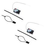 Flysky 2PCS FS-GR3E Receiver, Waterproof 3 Channel 2.4G Frequency DC 5V Receiver for FS-GT2 FS-GT2B FS-GT3B FS-GT3C FZ-IT4S RC Car Boat Transmitter Geekstory