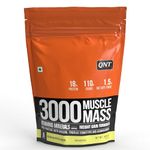 QNT Muscle Mass 3000 | 18g Whey Protein, 1.5g Dietary Fibre, 110g Carbs| Weight Gainer and Muscle Mass Gainer Supplement (Kesar Kaju Pista, 908 g)