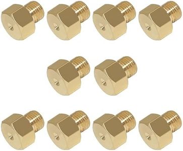 Hooshing 10PCS Propane Gas Orifice Nozzle Propane LPG Gas Pipe Water Heater DIY Burner Parts M5 x 0.5mm Orifice Size 0.65mm Brass Jet Nozzles