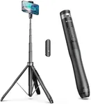 SYNCWIRE 53.5" Phone Tripod, Selfie Stick Tripod with Bluetooth Remote, All-in-One Aluminum Phone Tripod Stand for 4”-7” iPhone and Android Smartphones, Black