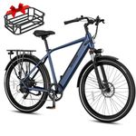 GESHENG A4 Electric Bike【95KM Range】 48V 12AH Removable Battery, 350W/500W Peak Power with 34KM/H Max Speed Electric Bicycle, 5 Speeds PAS with LCD Display 26" x2.1” Electric Mountain Bike for Adults