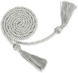 Honor Cords Graduation Cords 2024 Silver Honors Cords for Graduation Graduation Ropes Honors Cords Graduation Accessories 67" Long Braided Cords for 2024 Graduation Decorations Bachelor Gown