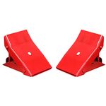 BIG RED TD5775 Torin Steel Wheel Chock Foldable Tire Stop for Car,Trailer, Red, 2 Pack