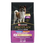 Purina Pro Plan Dry Dog Food, AdvantEDGE Senior Support+ Large Breed Shredded Blend Chicken and Rice Formula - 9.98 kg Bag (1 Pack)