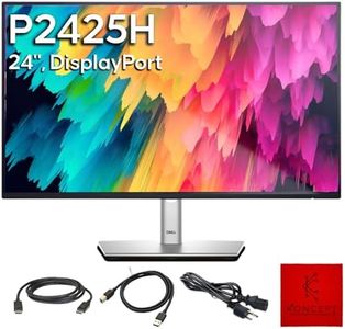 Dell P2425H (P2422H Replacement) Computer Monitor Screen 24" 16:9 IPS Bundle with Stand - Full HD, 1920 x 1080-1 Year Warranty - LED, 100Hz - with DisplayPort & USB 3.0 Upstream Cable - New Model