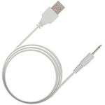 FENERGY SHOP Replacement DC Charging Cable | USB Charger Cord - 2.5mm (White) for Wireless Massagers - Fast Charging