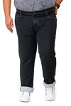 eneroo Plus Size Men's Stretchable Jeans (Grey Black, Size 50)