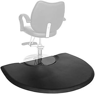 Mefeir 3' x 4' - 1 inch Thick Salon Anti Fatigue Mat for Hair Stylist, Semi Circle Comfort Barber Shop Beauty Floor Mats Under Styling Chair