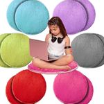 AMHSCOCA 6 Pcs Kids Carpet Circle Seats 16"" Kids Floor Cushions Round Soft Warm Floor Rug Mat for Classroom, Home School Story Time, Group Activity Educational Learning Playing Areas (12)