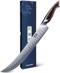 HOSHANHO Carving Slicing Knife, 12 Inch Japanese High Carbon Steel Brisket Knife with Ergonomic Pakkawood Handle, Razor Sharp Curved Butcher Breaking Knives for Meat Cutting