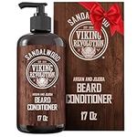 Viking Revolution - Beard Conditioner with Argan & Jojoba Oils - Softens & Strengthens - Beard Conditioner with Beard Oil - Sandalwood - 500ml