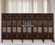 PINK CITY ARTS Wooden Partitions Made of Wood Room Divider for Living Room with Stands Hall Bedroom Wall Separator Panel (5 Panel 5 Feet with Stand)