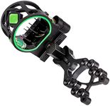 Ruiqas Aluminum Alloy Compound Bow Sight 5 Pins 0.019'' Bow Sight with Sight Light Archery Accessory