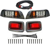 kemimoto Golf Cart Light Kit Compatible with TXT, Street Legal Golf Cart Headlights Kit Compatible with EZGO TXT Led Light 1996-2013 Gas and Electric with Installation Instruction