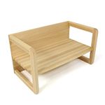 UTOPIA CHOICE Petit Bench Cum Study Table for Kids | Multi-Utility Kids Study Table, Adult Seating | Canadian Ash Wood | Clear Child-Safe PU Coat | 32D x 64W x 35H cm, 1 Piece | for Kids Age 1+