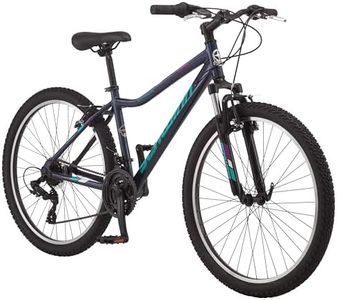 Schwinn High Timber AL Mountain Bike for Adult Men Women, 26-Inch Wheels, 21-Speeds, Front Suspension, Aluminum Frame and Alloy Linear Pull Brakes, Navy Blue