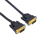 DTECH Ultra Flat Slim VGA Cable Male to Male VGA Monitor Cord in Black (6 feet)