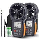 Anemometer Handheld - BTMETER BT-100 Wind Speed Anemometer Air Flow Meter Accurately Measure Wind Temperature Speed CFM for Shooting, HVAC, Drone Flying (2 PACK)