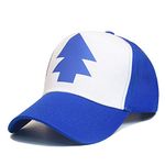 LinZX Gravity Falls Kids Cap Dipper Adjustable Cotton Baseball Hat Pine Tree Sun Caps with Visors for Children,Blue,56-58cm