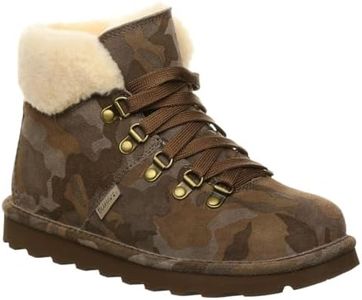 BEARPAW Women's Marta Multiple Colors | Women's Ankle Boot | Women's Slip On Boot | Comfortable Winter Boot, Earth Camo, 6