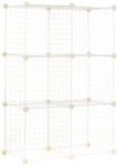 Amazon Basics 6-Cube Wire Grid Storage Shelves, 14" x 14" Stackable Cubes, White