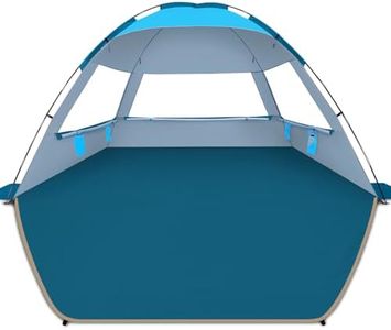 COMMOUDS Beach Tent Sun Shade for 3/4-5/6-7/8-10 Person, UPF 50+ Beach Sun Shelter Canopy Tent, Lightweight, Easy Set Up and Carry