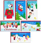 Hallmark Peanuts Christmas Gift Card Holders or Money Holders Assortment, Charlie Brown & Snoopy (36 Cards with Envelopes)