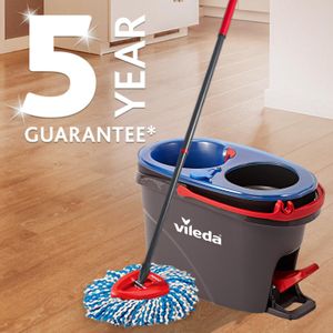Vileda H2PrO Spin Mop System – Dual Tank, Microfibre, Easy Wringing