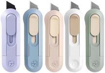 5 Pack Portable Box Cutter,Retractable Utility Knife, Multi-function Cute Box Cutters for Office, Home, Arts Crafts, Cartons, Cardboard, Paper,DIY