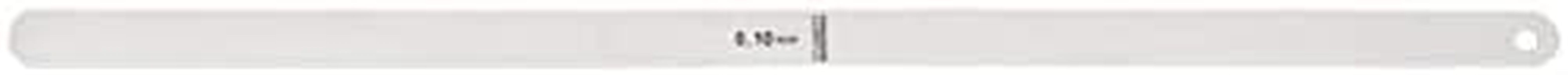 Starrett 667M-10 Steel Thickness Feeler Gage, 0.10mm Thickness, 12.7mm Width, 300mm Length