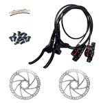 ‎ Hydraulic Disc Brake Mountain Bike Set MTB Front & Rear/w Disc Rotor Black