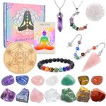 VDYXEW Healing Crystals, Natural Crystal for Beginners, Healing Crystal Gifts for Anxiety Relief, Meditation, Yoga, Spiritual Awakening (Healing Crystals)