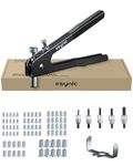 eSynic Rivnut Gun Tool Kit 10 Inch Rivet Nut Gun Set Hand Rivnut Tool Kit Heavy Duty Rivnut Gun Set Nut Rivet Tool with 80Pcs Riveter Nuts Metric M3 M4 M5 M6 M8 Perfect for Work