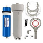 MOPUEHEL 600 GPD RO Membrane with Reverse Osmosis Membrane Housing Set, Reverse Osmosis Filter Replacement Kit, RO Membrane Housing Set for DIY RO Water System & Maple Syrup Reverse Osmosis System