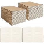 30 Pack Journal Notebook, Kraft Cover 30 sheets/60 pages Lined Paper Journal for Traveler, Notes, Memo - Bulk Journals Sewn Brown Notebook, 8.3'' x 5.5''