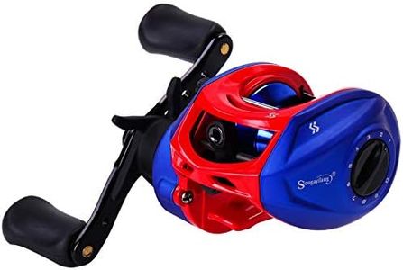 Sougayilang Fishing Baitcasting Reels, 7:1 Gear Ratio Super Smooth Baitcast Reel with Magnetic Braking System, 13 + 1 Ball Bearings Anti-Corrosion Baitcaster Reel-Left Hand