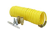 Milton (MK1669-1) 25-Foot Re-Koil Air Hose, M-Style Adjustable Pocket Blow Gun, and M-Style Air Coupler & Plug Kit - 1/4" Flow NPT, (6-Piece)